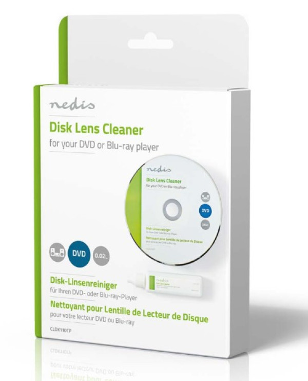NEDIS CLDK110TP Disk za ciscenje BluRay Player i DVD plejera 20ml - Слика 3
