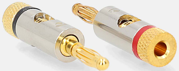 NEDIS CATB26900GD, Banana konektor, Ravni, Muški, Pozlaceni, Preènik kablovskog ulaza: 3,0 mm, 2kom