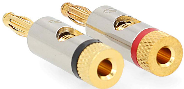 NEDIS CATB26900GD, Banana konektor, Ravni, Muški, Pozlaceni, Preènik kablovskog ulaza: 3,0 mm, 2kom - Слика 2