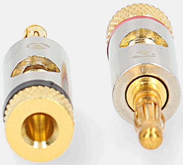 NEDIS CATB26900GD, Banana konektor, Ravni, Muški, Pozlaceni, Preènik kablovskog ulaza: 3,0 mm, 2kom - Слика 4