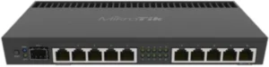 MikroTik Router BOARD RB4011iGS+RM, 228 × 120 × 30 mm,crna