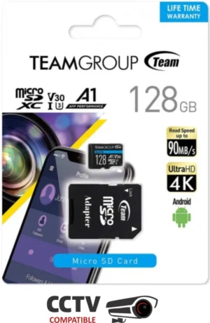 TEAM GROUP TeamGroup MICRO SDXC 128GB ELITE, UHS-I U3 V30 A1, 100/50MB/s +SD Adapter TEAUSDX128GIV30A103