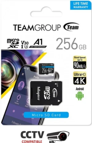 TEAM GROUP TeamGroup MICRO SDXC 256GB ELITE, UHS-I U3 V30 A1, 100/50MB/s +SD Adapter TEAUSDX256GIV30A103