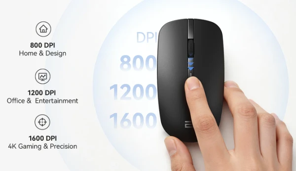 Cudy MK200 Black set mis + tastatura Full size DPI 800 1200 1600 - Слика 5