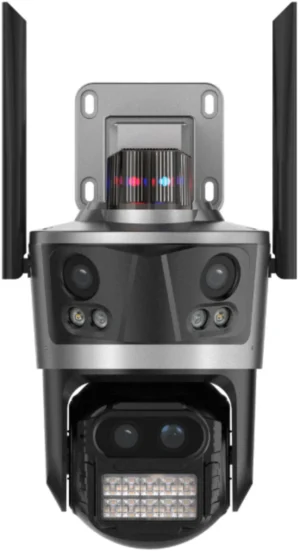 GEMBIRD CAM-IP9MP-EP12 Rezolucija: 9 MP (3 MP + 3 MP + 3 MP) Objektivi: 3 × 3,6 mm
