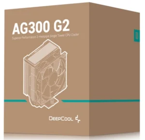 DeepCool AG300 G2,3-Heatpipe Single Tower CPU kuler,12 V,100×94×125 mm,2300 RPM,LGA1851/1700,AM5/AM4