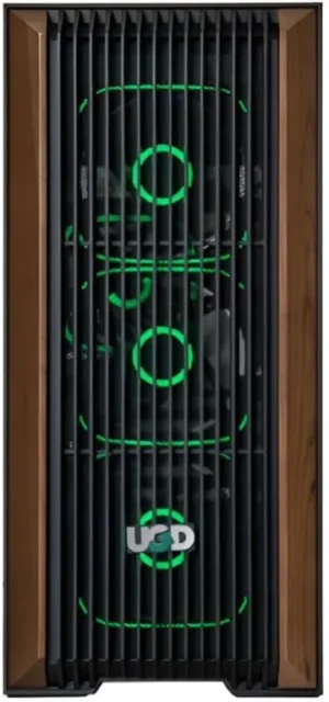 Kuciste UGD COOPER37, ATX, providna stranica, ugradjena 4xRGB kulera, Crno/braon,Midi Tower