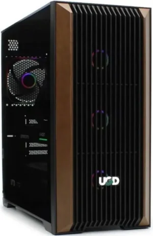 Kuciste UGD COOPER37, ATX, providna stranica, ugradjena 4xRGB kulera, Crno/braon,Midi Tower