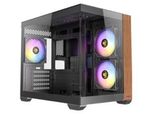 Kucište ANTEC CX600M WOOD ARGB Mini Tower/Micro-ATX/ITX/bez napajanja/kaljeno staklo/crna