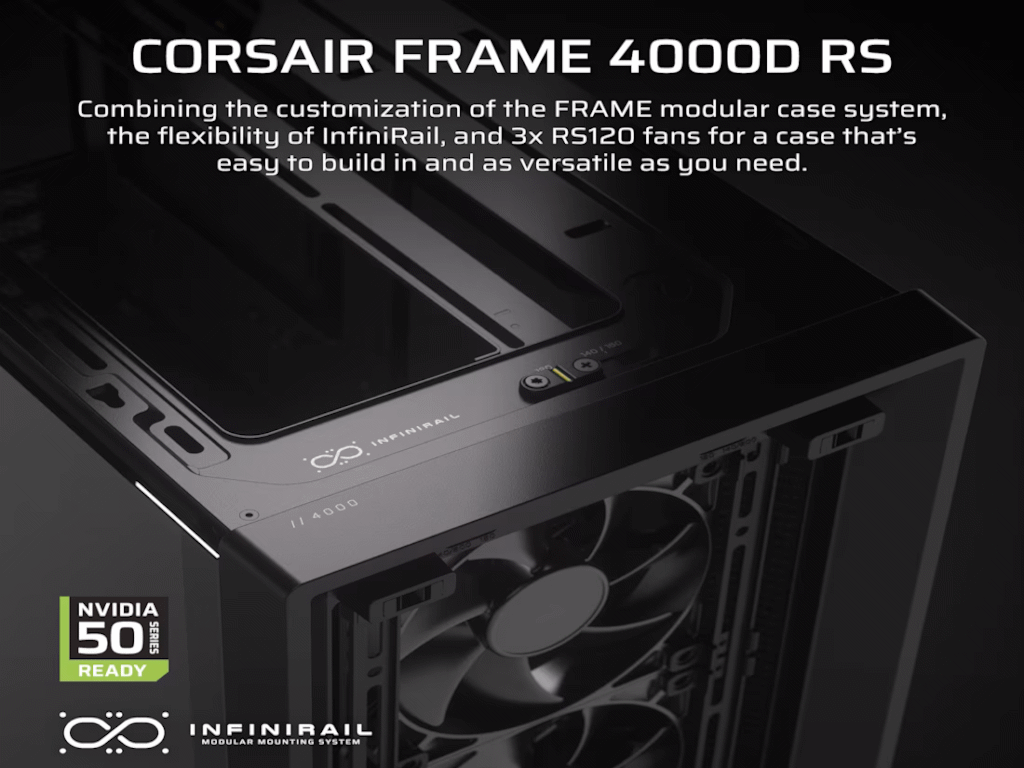Kucište CORSAIR FRAME 4000D RS Mid-Tower/ATX/kaljeno staklo/bez napajanja/crna - Слика 4
