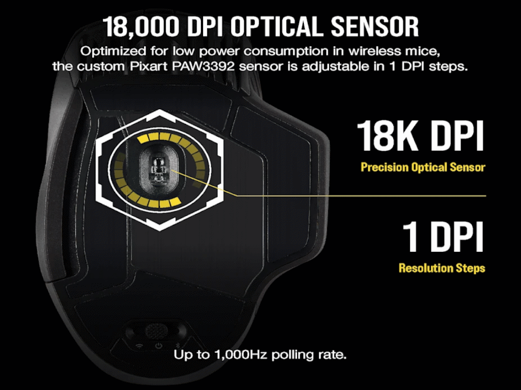 Miš CORSAIR DARK CORE bežicni/CH-9315411-EU/RGB/crna - Слика 11