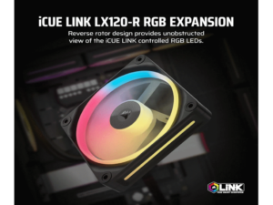 Kuler za PC CORSAIR iCUE LINK LX120-R/RGB/120mm/single fan/crna