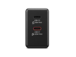 Lenovo Dual USB-C 65W GaN punjac crni