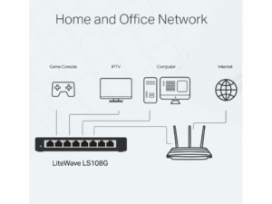 Switch TP-LINK LS108G LiteWave Gigabit 8xRJ-45/10/100/1000Mbps/metalno kucište