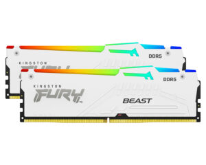 KINGSTON DIMM DDR5 32GB (2x16GB kit) 6400MT/s KF564C32BWEAK2-32 FURY Beast White RGB EXPO