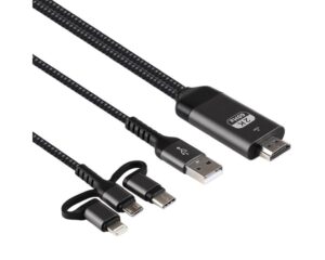 FAST ASIA Kabl HDMI 2K na (Micro+Tip C+Iphone) povezuje TV+mob 2m