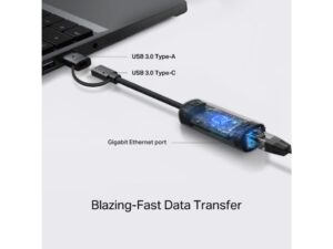 Adapter TP-LINK UE310C USB-C /USB-A-> RJ45 Gigabit Ethernet Network