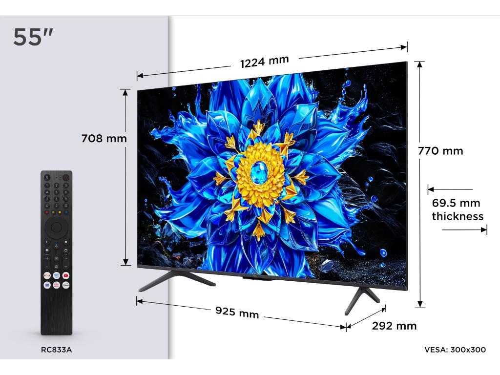 Televizor TCL 55P8L/QLED-Mini LED/55"/4K UHD/144Hz/Google TV/crna - Слика 5