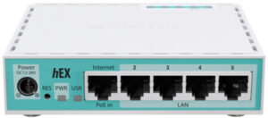Mikrotik E50UG hEX, 5x Gigabit Ethernet ports, Passive PoE