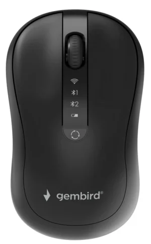 MUSW2-4B-01 Gembird Bežièni miš sa 4 tastera, Dual Mode, crni,800-1600 DPI,1.0 m