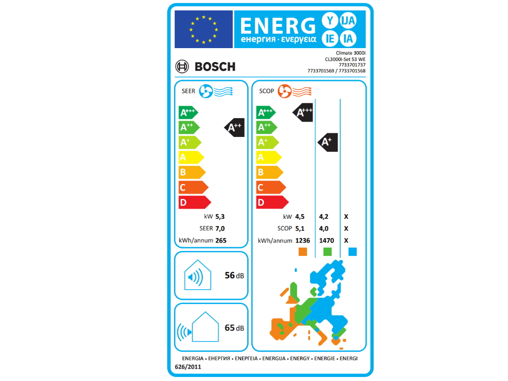 Klima BOSCH Climate 3000i BAC3i-1832IA/inverter/WiFi Ready/A++/A+/R32/18000BTU/bela - Слика 4