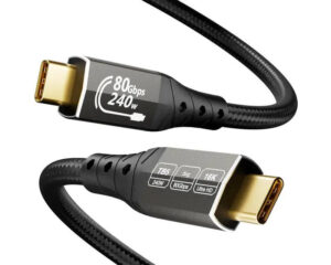 E-GREEN Kabl USB4 V2.0 USB C-CM/M Thunderbolt 5/4, 80Gbps/PD 16K@60Hz 8K@120Hz, 2m, crni