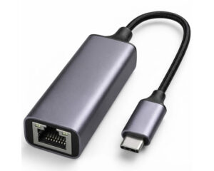 E-GREEN Mrežni Adapter USB 3.1 tip C (M) - Gigabit ethernet RJ-45 (F) crni
